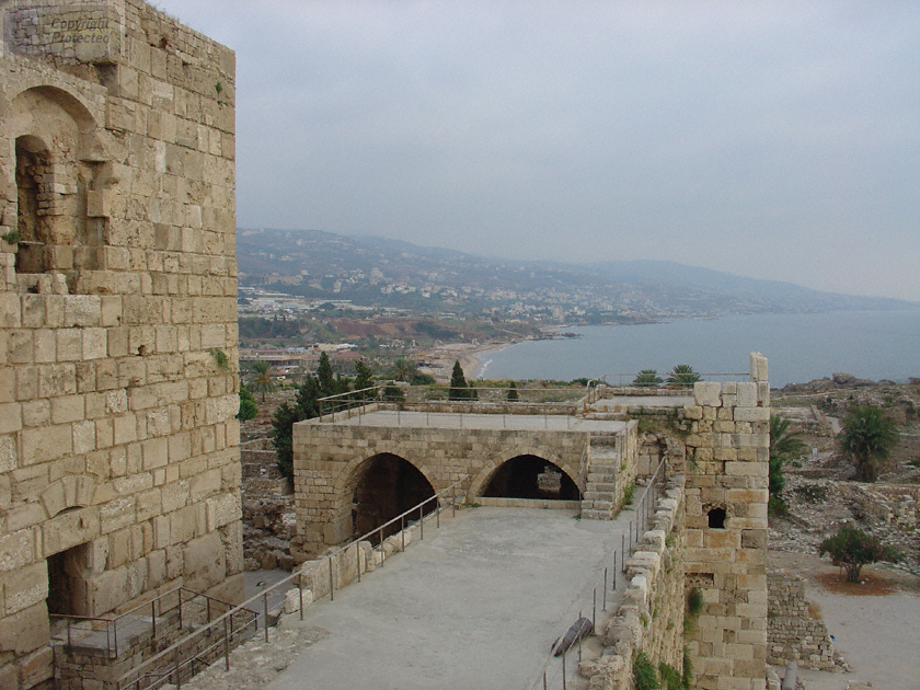 The Wall of the Crusader Castle in Byblos